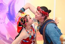 PHOTO: J. Michael Kwok | The South Pasadenan | Yu Ye and Daisy Feng perform a Tibetan Love Story Dance, a story of young love. Feng also performed Spring Love, a dance expressing a young girl’s yearning for and pursuit of love.