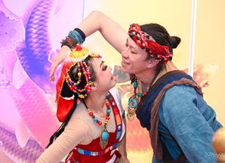 Chinese-American Club Entertains 300+, Raises $22,000 at Gala PHOTO: J. Michael Kwok | The South Pasadenan | Yu Ye and Daisy Feng perform a Tibetan Love Story Dance, a story of young love. Feng also performed Spring Love, a dance expressing a young girl’s yearning for and pursuit of love.