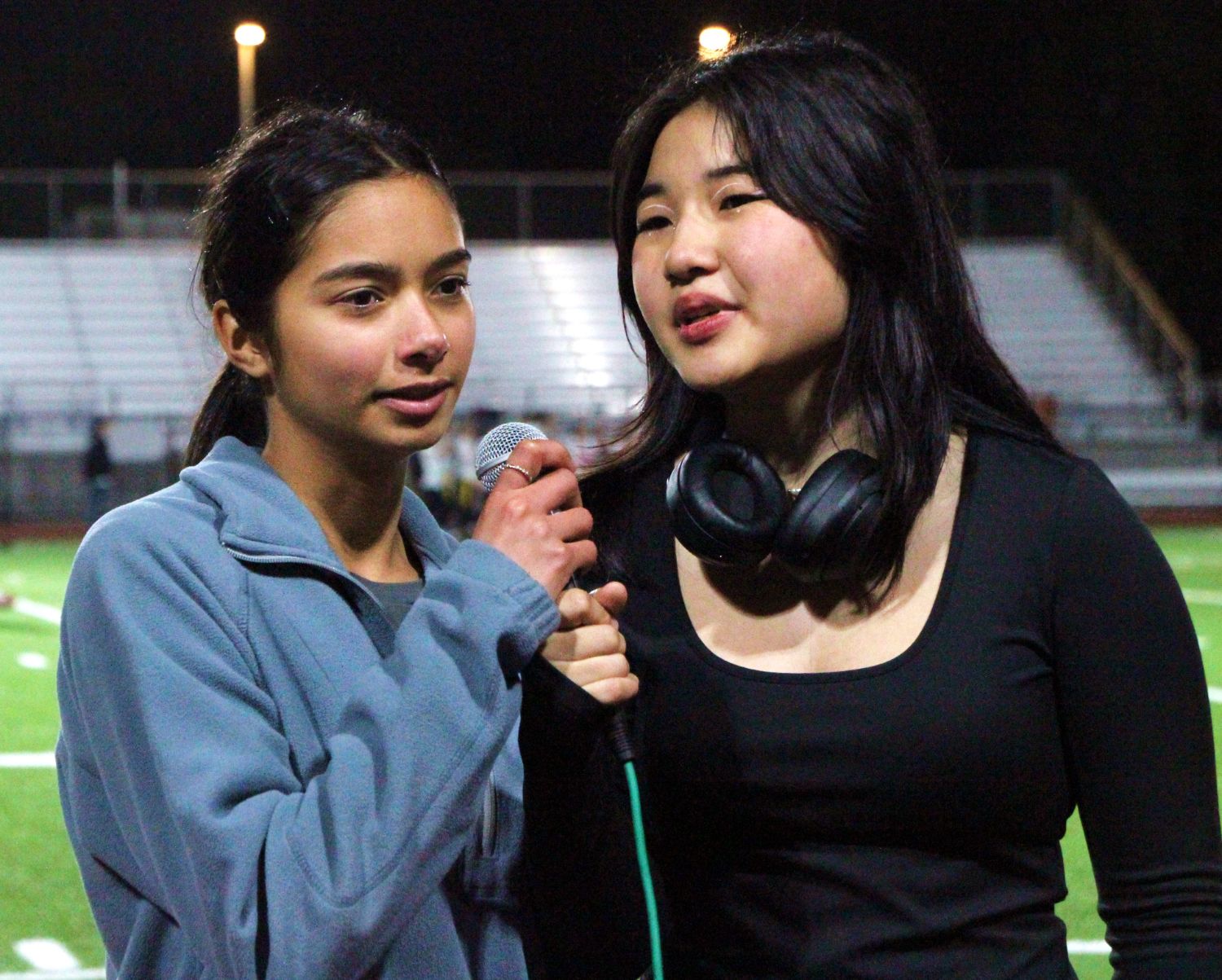 | The South Pasadenan | South Pasadena News PHOTO: Henk Friezer | The South Pasadenan | Fans in the stands at the 2024 PowerPuff game at SPHS Roosevelt Field.