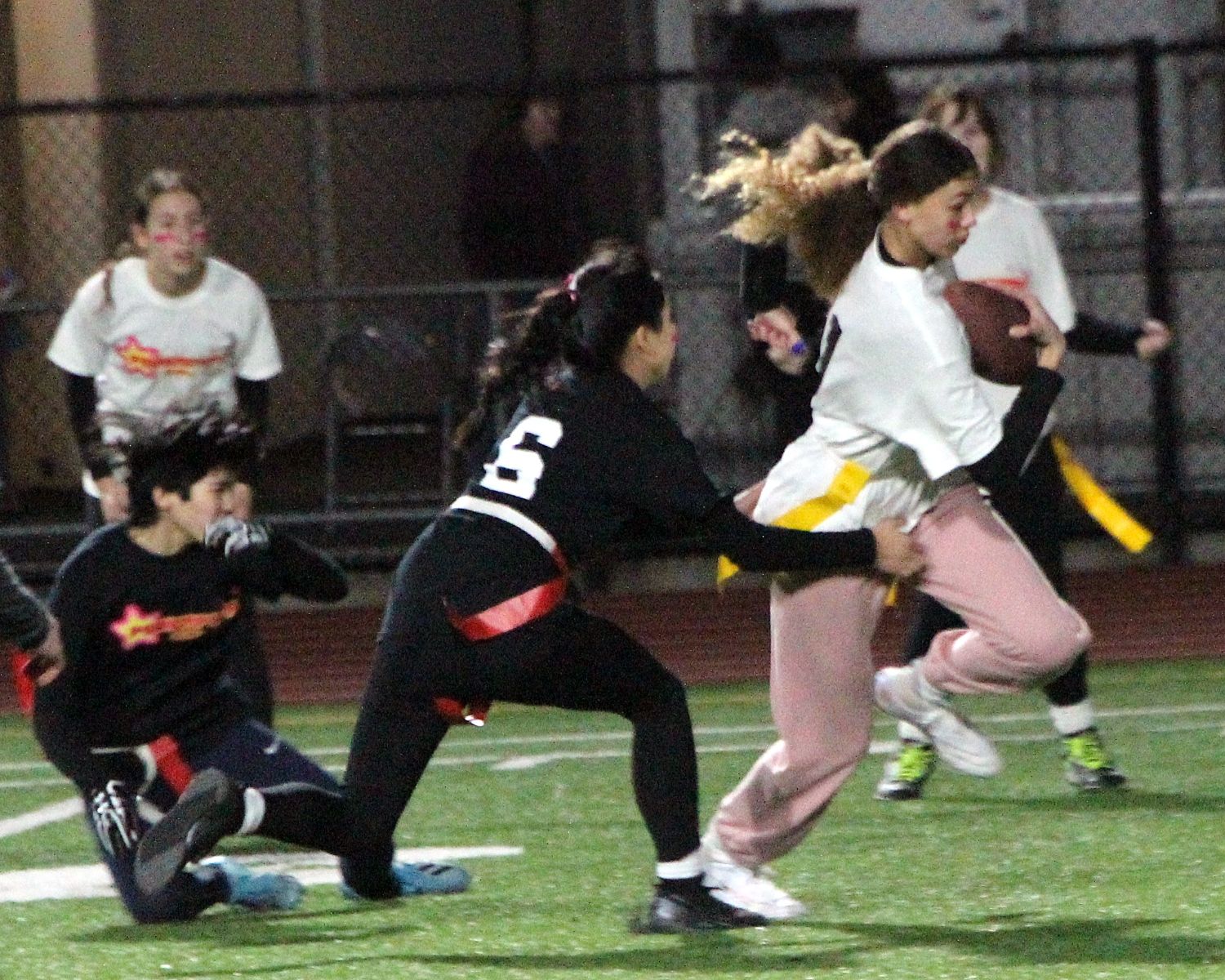 | The South Pasadenan | South Pasadena News PHOTO: Henk Friezer | The South Pasadenan | Fans in the stands at the 2024 PowerPuff game at SPHS Roosevelt Field.