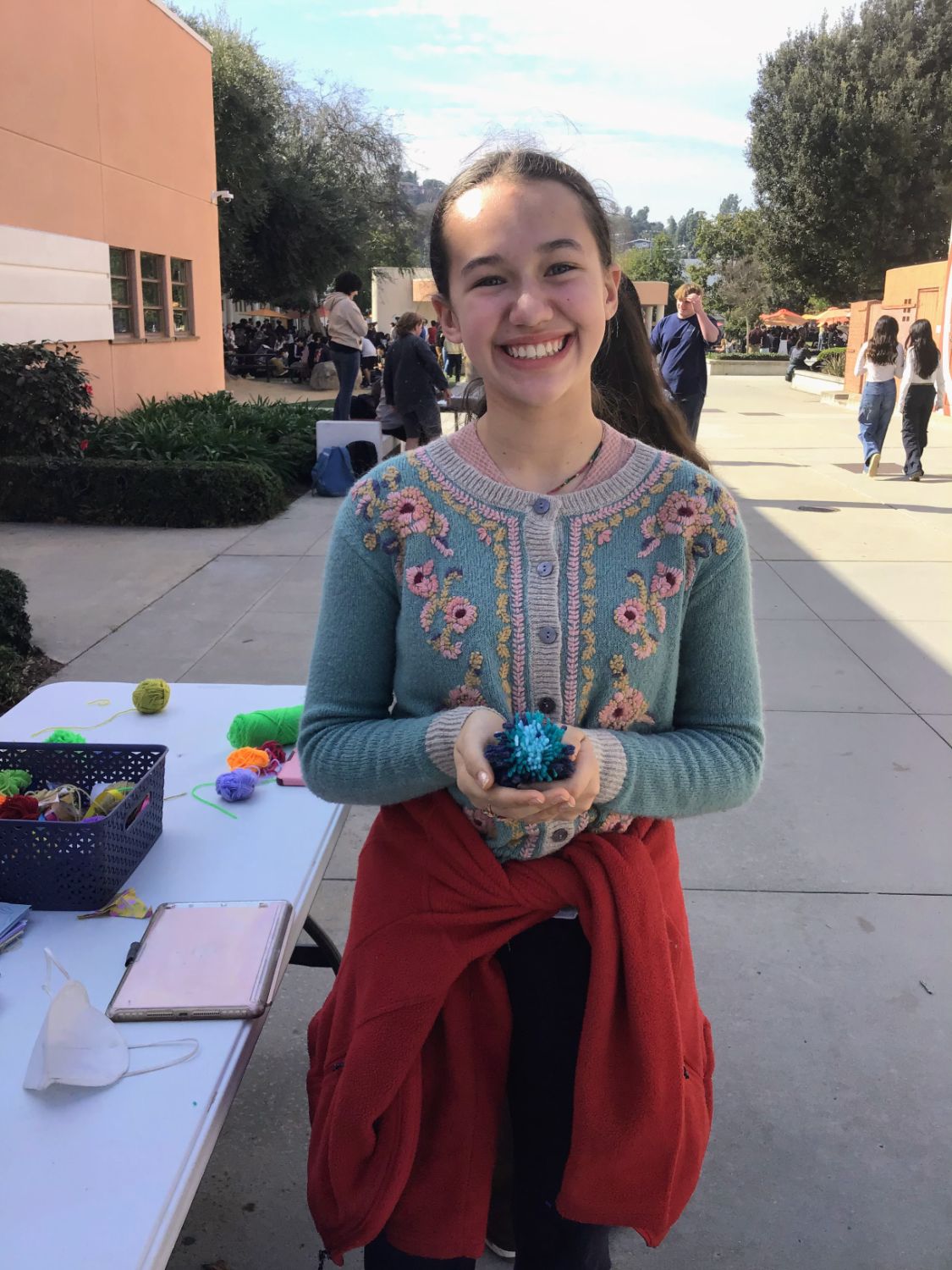 | The South Pasadenan | South Pasadena News PHOTO: provided by South Pasadena Unified School District | The South Pasadenan | The SPHS Peer Mediators hosted a pom pom making craft during lunch at the high school.