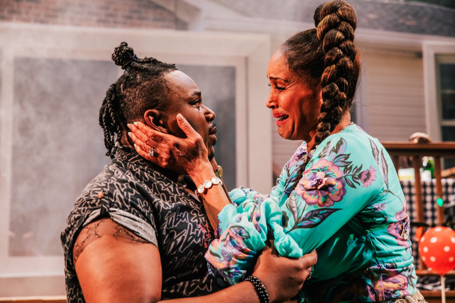 PHOTO: Jeff Lorch | The South Pasadenan | Marcel Spears and Nikki Crawford in Fat Ham at Geffen Playhouse.