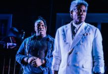 PHOTO: Jeff Lorch | The South Pasadenan | Marcel Spears and Billy Eugene Jones in Fat Ham at Geffen Playhouse.