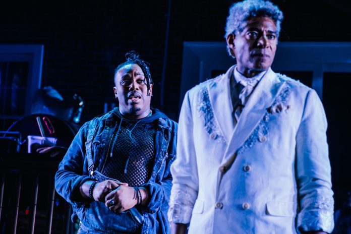 PHOTO: Jeff Lorch | The South Pasadenan | Marcel Spears and Billy Eugene Jones in Fat Ham at Geffen Playhouse.