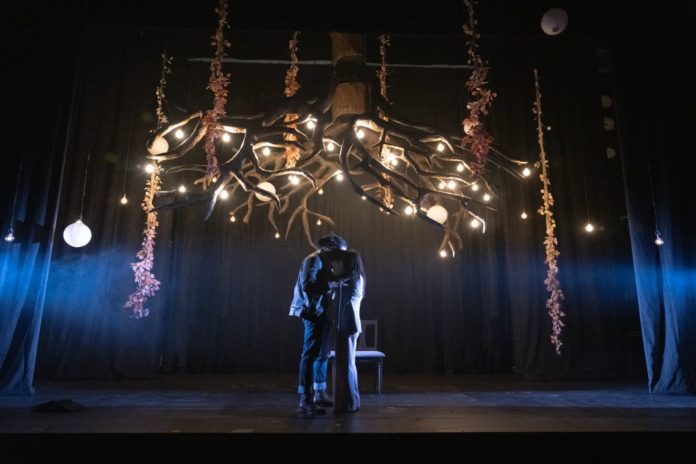 PHOTO: Jenny Graham | The South Pasadenan | Gerard Joseph as David and Sylvia Kwan as Gina in KAIROS at East West Players.