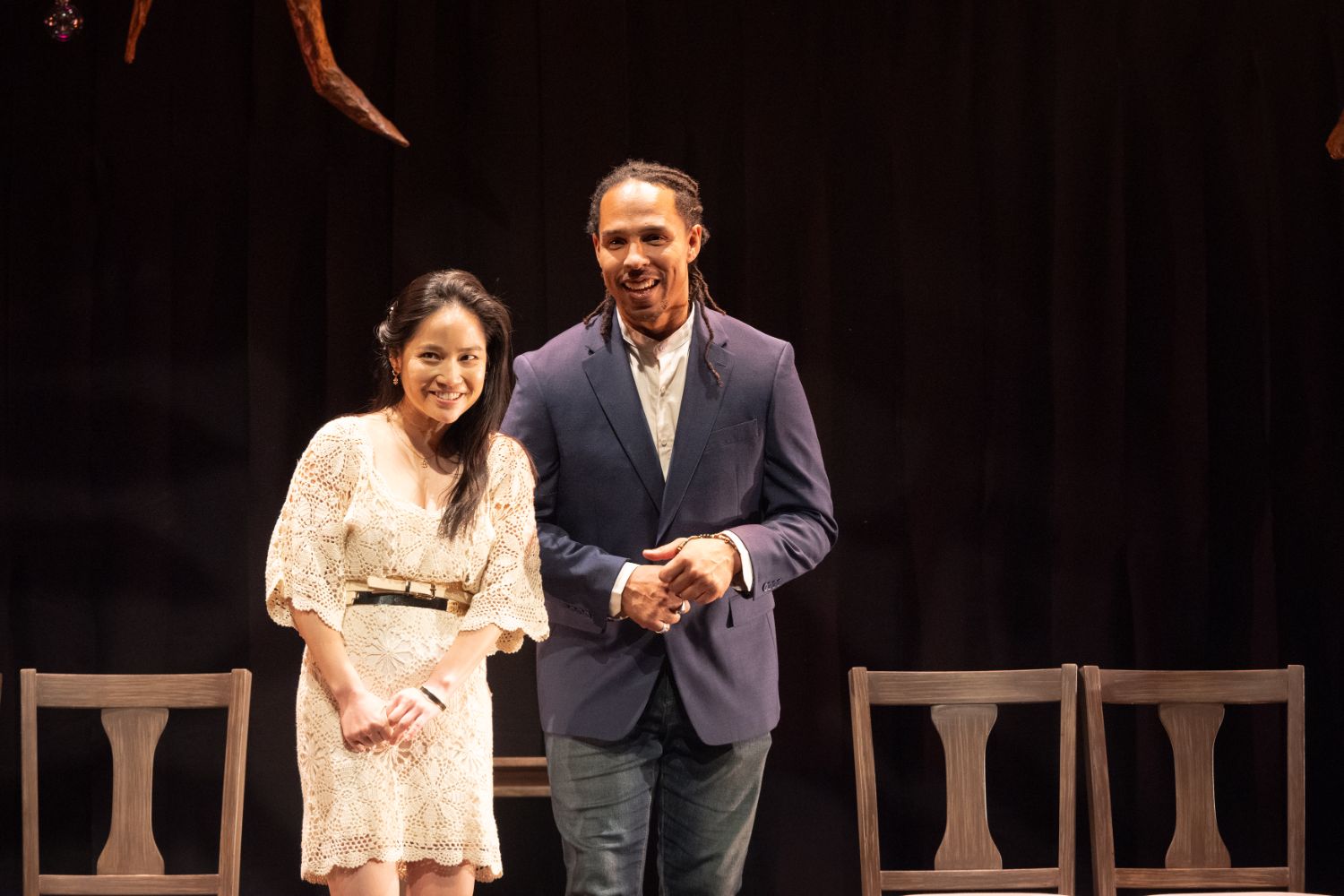 PHOTO: Jenny Graham | The South Pasadenan | Gerard Joseph as David and Sylvia Kwan as Gina in KAIROS at East West Players.