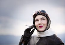 PHOTO: Daniel Reichert | The South Pasadenan | Trisha Miller as Polish acrobat & pilot Lina Szczepanowska in George Bernard Shaw’s wildy subversive “Misalliance” at A Noise Within.