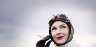 PHOTO: Daniel Reichert | The South Pasadenan | Trisha Miller as Polish acrobat & pilot Lina Szczepanowska in George Bernard Shaw’s wildy subversive “Misalliance” at A Noise Within.