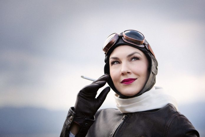 PHOTO: Daniel Reichert | The South Pasadenan | Trisha Miller as Polish acrobat & pilot Lina Szczepanowska in George Bernard Shaw’s wildy subversive “Misalliance” at A Noise Within.