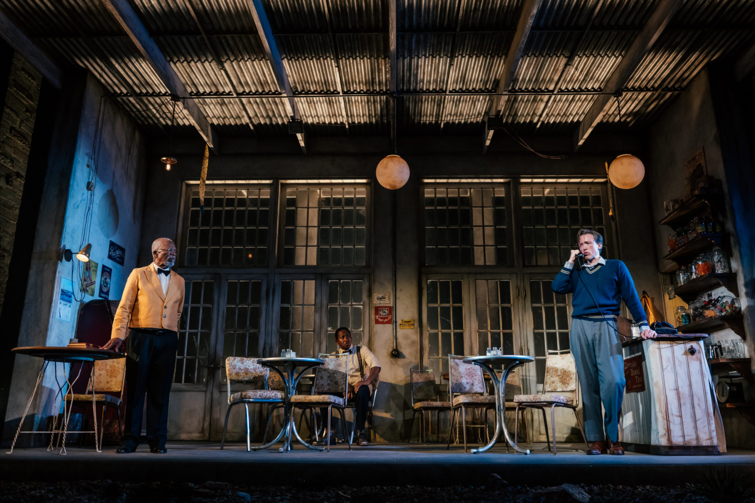 PHOTO: Jeff Lorch | South Pasadena News | John Kani , Nyasha Hatendi, and Ben Beatty star in "Master Harold and The Boys" at Geffen Playhouse.
