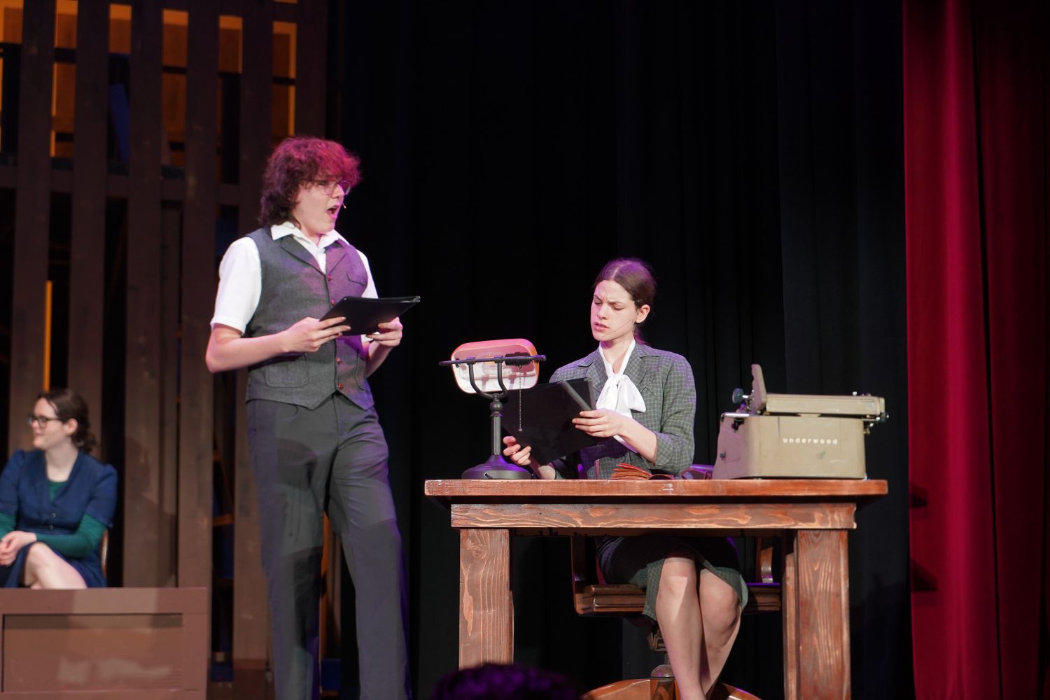| The South Pasadenan | South Pasadena News PHOTO: Emiko Essmiller | The South Pasadenan | Solon McDonald and Iris Barrera in Bright Star at South Pasadena High School.