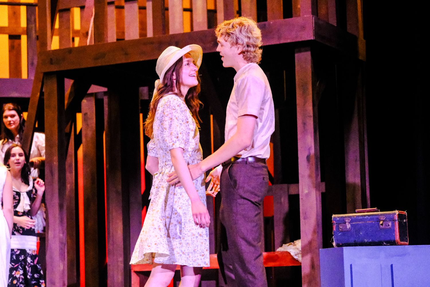 | The South Pasadenan | South Pasadena News PHOTO: Rachel Choi | The South Pasadenan |Colette Carbonara and Peyton Carlson in Bright Star on stage at South Pasadena High School's Anderson Auditorium.