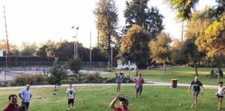 PHOTO: provided by John Pettersson, commissioner of LA Kubb Club | The South Pasadenan | Local, area and national players, currently honing their skills, will be descending on South Pasadena Sunday for the 8th annual West Coast Kubb Championship. Competition,  is open to those of all ages and abilities.