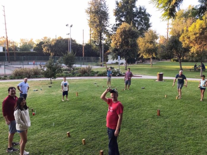 PHOTO: provided by John Pettersson, commissioner of LA Kubb Club | The South Pasadenan | Local, area and national players, currently honing their skills, will be descending on South Pasadena Sunday for the 8th annual West Coast Kubb Championship. Competition, is open to those of all ages and abilities.