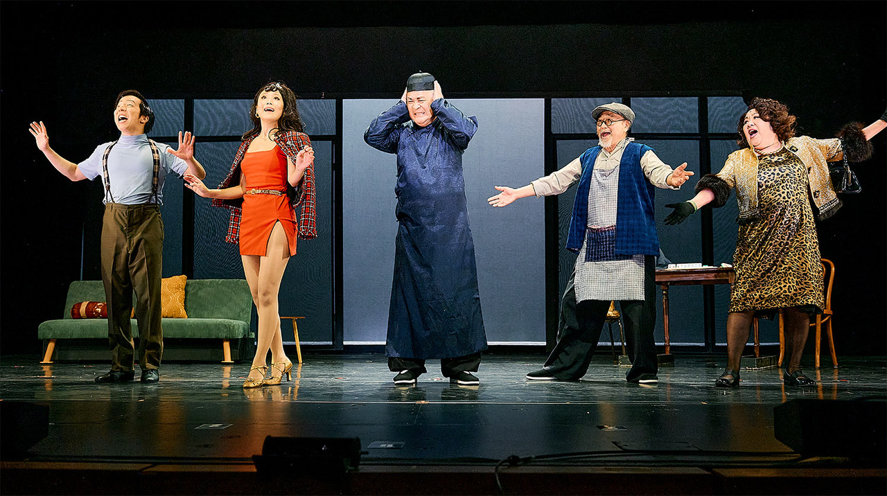 | The South Pasadenan | South Pasadena News PHOTO: Mike Palma | South Pasadena News | (L-R) Kenton Chen, Krista Marie Yu, Marc Oka, Gedde Watanabe, and Emily Kuroda in RODGERS AND HAMMERSTEIN’S FLOWER DRUM SONG, produced by East West Players and the Japanese American Cultural and Community Center.