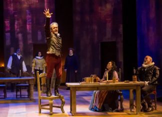 A Noise Within | Douglas Love-Ramos joins ANW as Managing Director PHOTO: Craig Schwartz | The South Pasadenan | Frederick Stuart and the cast of The Book of Will on stage at A Noise Within.