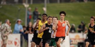PHOTO: Richard Tran | The South Pasadenan | SPHS Track and Field athlete Keeran Murray in the 800m at CIF State Championship 2023.