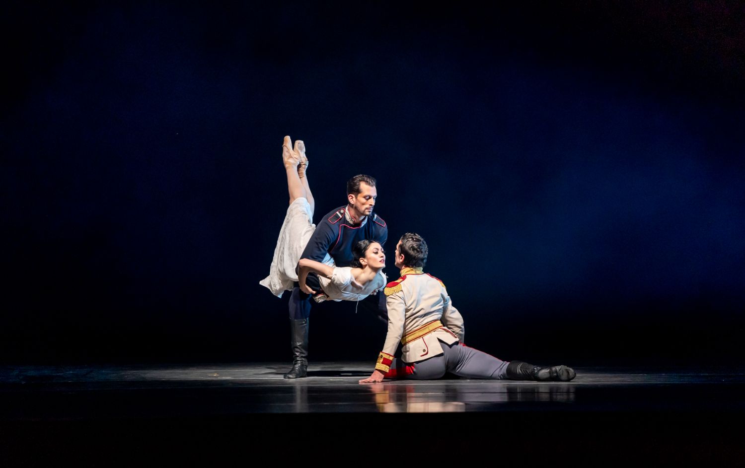 PHOTO: Cheryl Mann | The South Pasadenan | Victoria Jaiani, Alberto Valezquez and Dylan Gutierrez in The Joffrey Ballet's Anna Karenina.