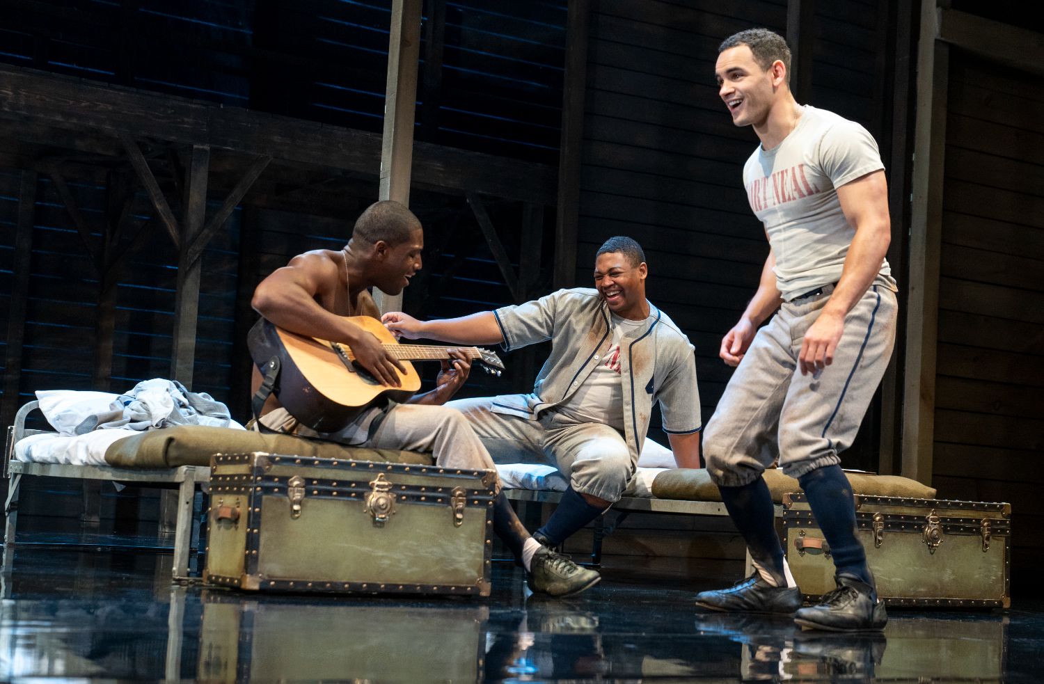PHOTO: Joan Marcus | The South Pasadenan | (From L) Sheldon D. Brown, Branden Davon Lindsay, and Will Adams in “A Soldier's Play” playing at Ahmanson Theatre May 23 through June 25, 2023.
