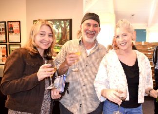 PHOTO: Alisa Hayashida | The South Pasadenan | Lynn Clark, Ross Silverman, and Tracy Macrum at the Eclectic Preview Party.