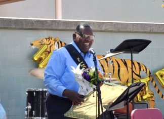 PHOTO: South Pasadena Tiger Band | The South Pasadenan | Howard Crawford is honored at South Pasadena High School June 1, 2024.