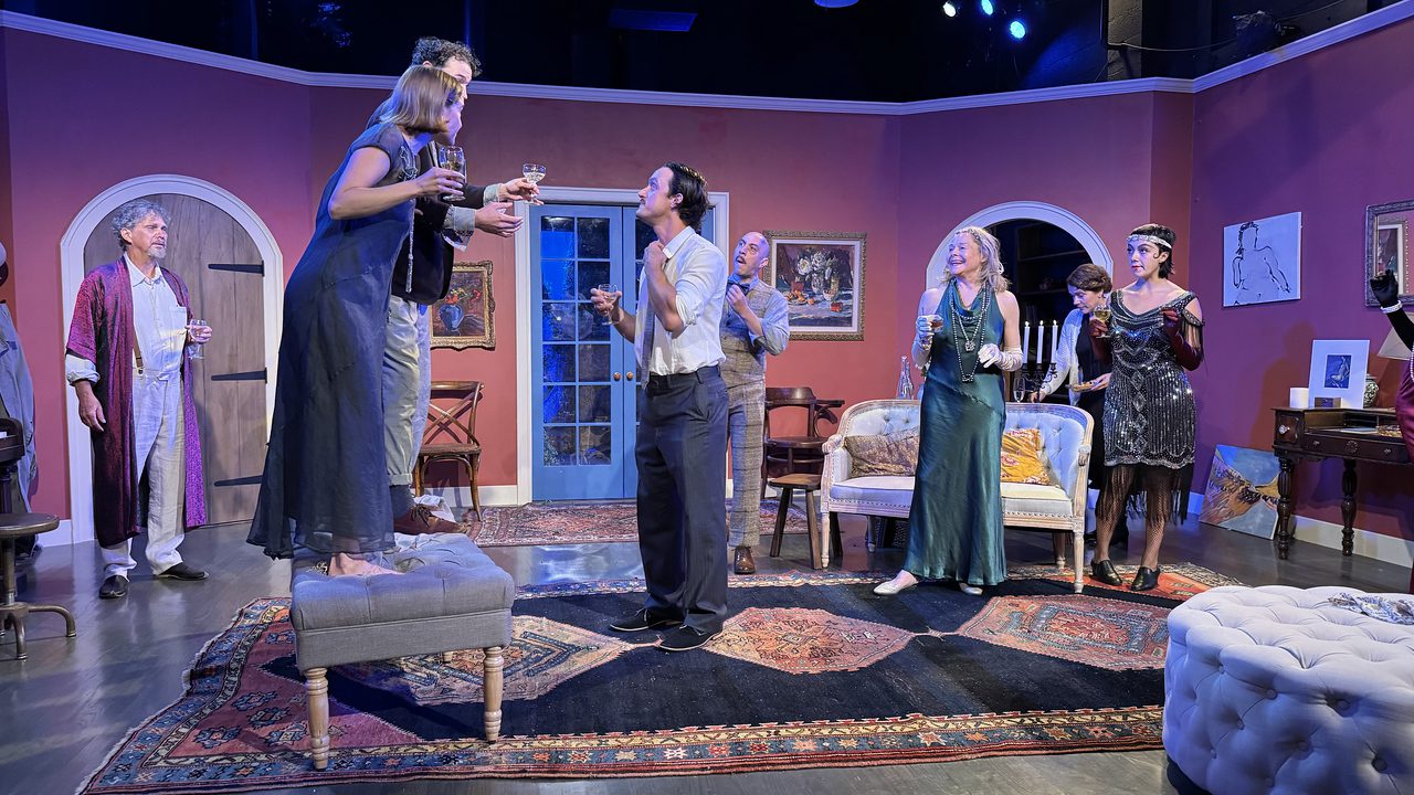 PHOTO: Jennifer Dakan | The South Pasadenan | The cast of HAY FEVER on stage at South Pasadena Theatre Workshop