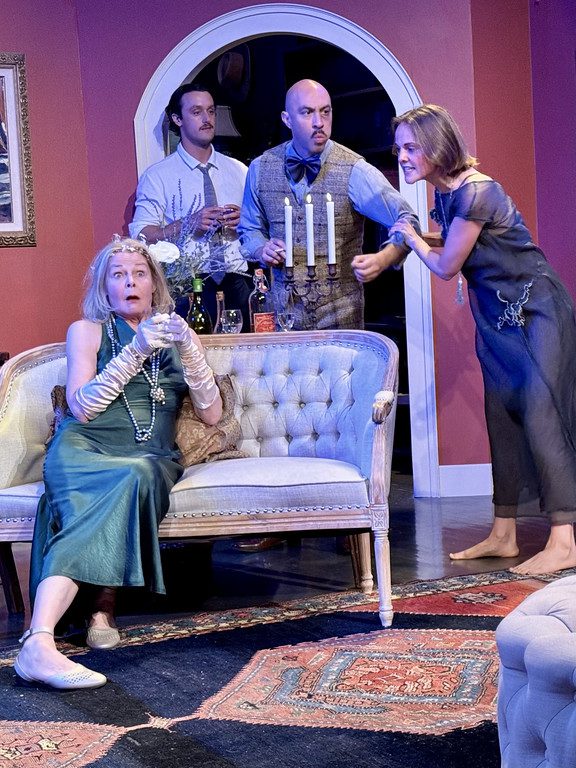 PHOTO: Jennifer Dakan | The South Pasadenan | The cast of HAY FEVER on stage at South Pasadena Theatre Workshop