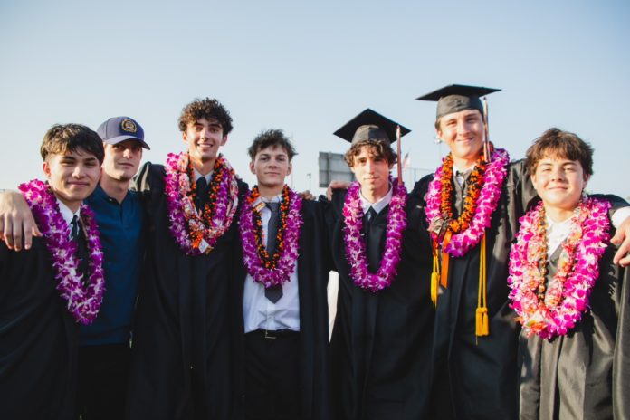 PHOTO: Shari Correll | The South Pasadenan | Class of 2024 graduates at Ray Solari stadium at South Pasadena High School.