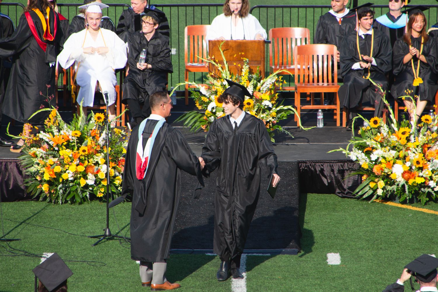 | The South Pasadenan | South Pasadena News PHOTO: Shari Correll | The South Pasadenan | Class of 2024 graduates at Ray Solari stadium at South Pasadena High School.
