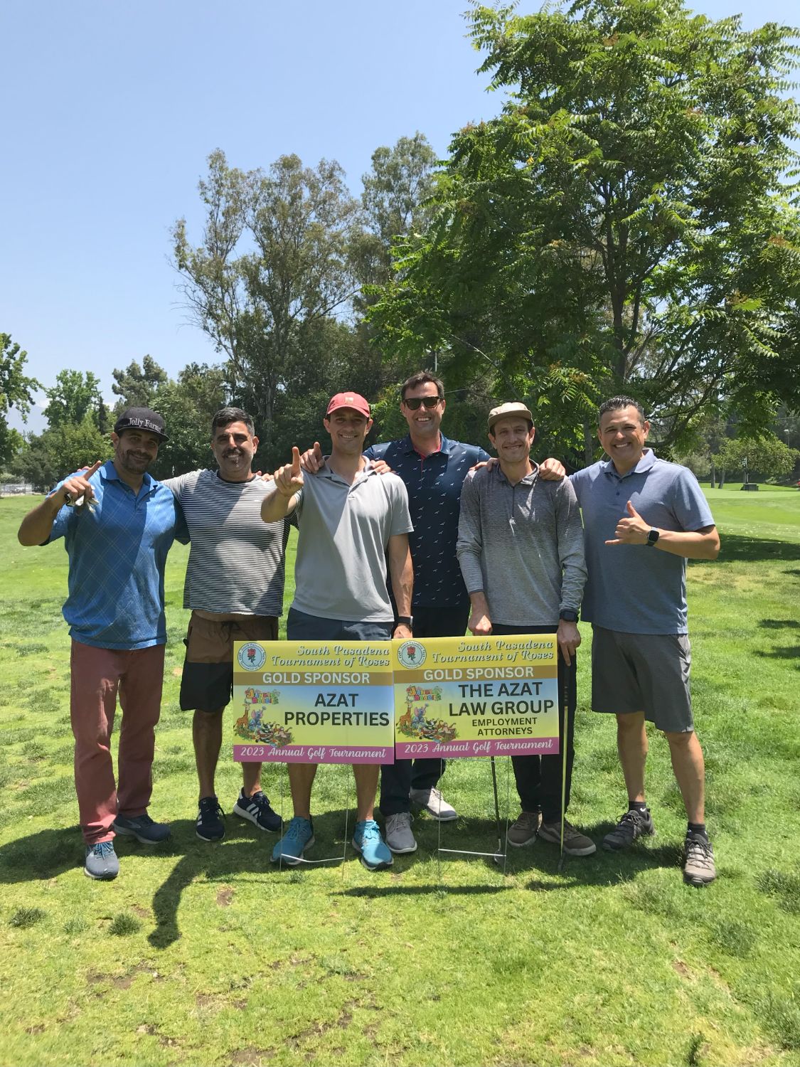 | The South Pasadenan | South Pasadena News PHOTO: The Azat Companies | The South Pasadenan | The Gold Sponsor Azat Team at the tournament consisted of Nathan Bennet, Aram Yashu, Issa Azat, Mike Azat, Joseph Hogan, and Arturo Sandoval.