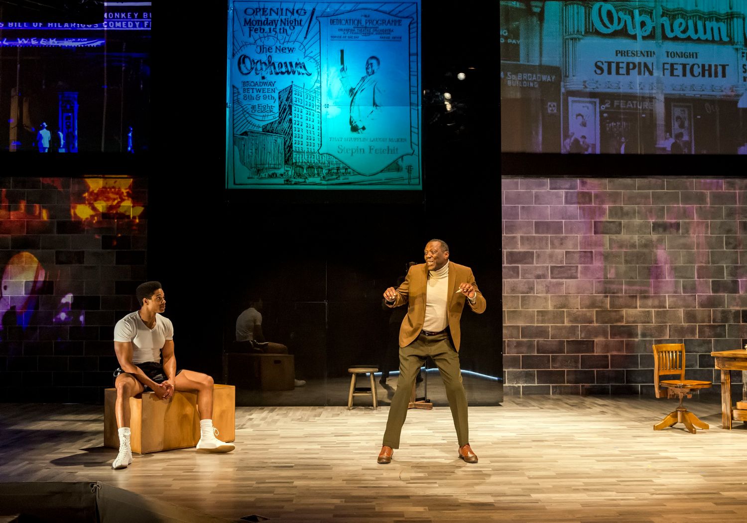 PHOTO: Craig Schwartz | The South Pasadenan | L to R: Ray Fisher and Edwin Lee Gibson in “Fetch Clay, Make Man” at Center Theatre Group's Kirk Douglas Theatre June 18 through July 16, 2023, produced in association with The SpringHill Company.