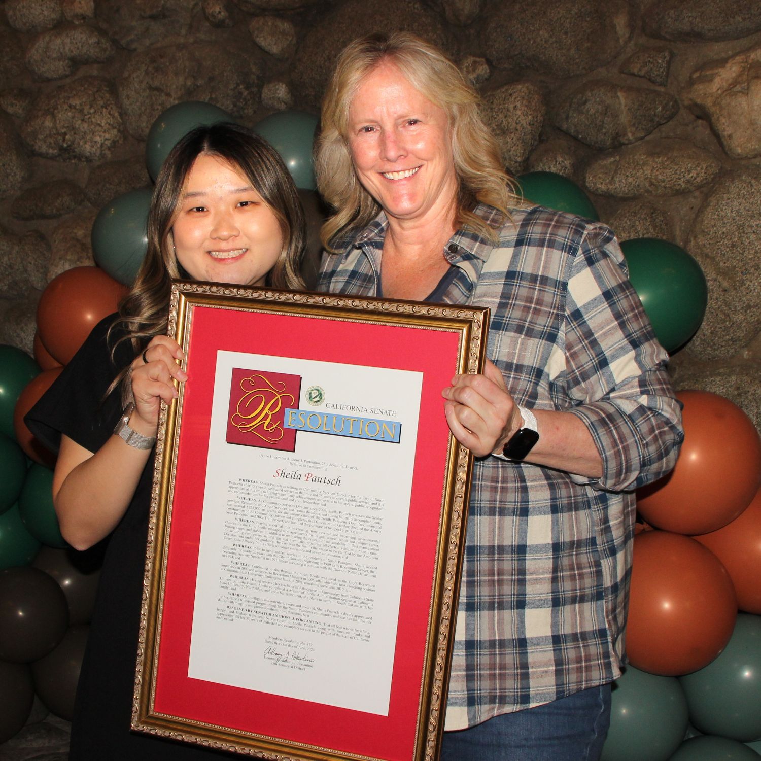 PHOTO: Henk Friezer | The South Pasadenan | South Pasadena Community Services Director, Sheila Pautsch, at her retirement party.