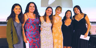 PHOTO: Woman's Club of South Pasadena | The South Pasadenan | Seven South Pasadena High School graduating seniors were each awarded $3,000 scholarships from The Woman’s Club of South Pasadena at the High School Awards Night on May 24. They are (L-R) Alexa Morales, Solano Cordon, Dana Soibel, Reagan Rogers, Danerys Pangelnan and Xochitl Quinones. Not pictured: Kimberly Ramirez.