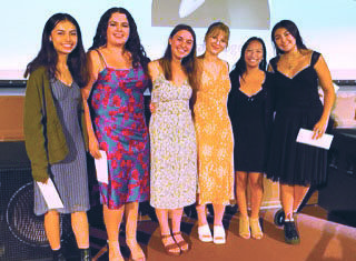PHOTO: Woman's Club of South Pasadena | The South Pasadenan | Seven South Pasadena High School graduating seniors were each awarded $3,000 scholarships from The Woman’s Club of South Pasadena at the High School Awards Night on May 24. They are (L-R) Alexa Morales, Solano Cordon, Dana Soibel, Reagan Rogers, Danerys Pangelnan and Xochitl Quinones. Not pictured: Kimberly Ramirez.