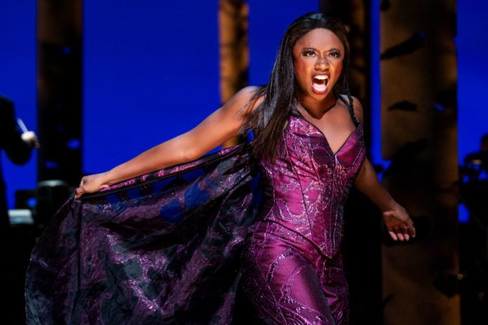 PHOTO: Matthew Murphy and Evan Zimmerman | The South Pasadenan | Montego Glover in the Broadway production of "Into the Woods" on stage at the Ahmanson Theatre in Los Angeles.