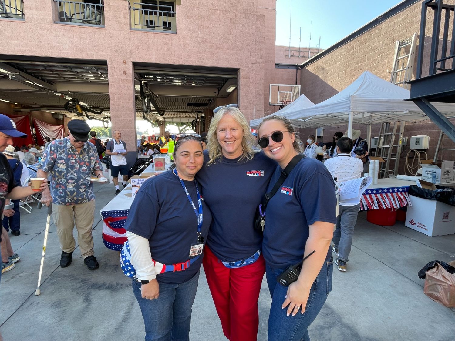 PHOTO: Melissa Snyder | The South Pasadenan | Decked out in plenty of red, white and blue, 4th of July in South Pasadena featured a traditional pancake breakfast, parade along Mission Street and old-fashioned fireworks show at South Pasadena High School to cap the day. Pictured center is outgoing Community Services Director, Sheila Pautsch.