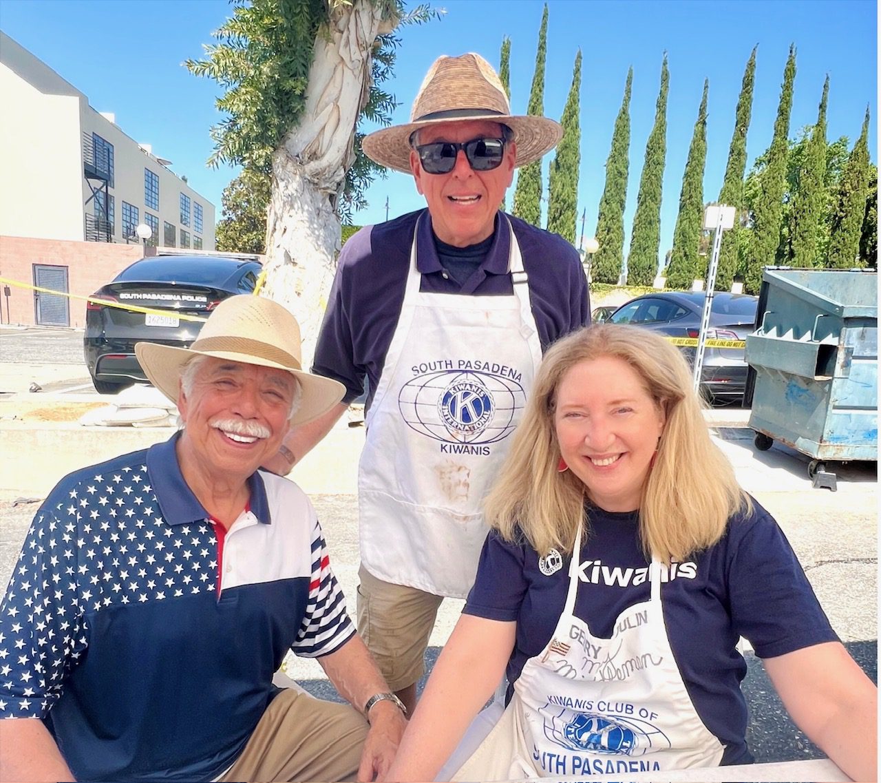 PHOTO: provided by Meg Middleman | The South Pasadenan | Kiwanis members like Meg Middleman and John Vandercook welcomed folks and helped serve up the pancakes at the beloved breakfast on 4th of July.