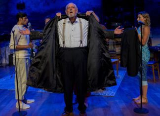 PHOTO: Frank Ishman | The South Pasadenan | Peter Mendoza, Peter Van Norden, and Anja Racić in "The Tempest" at Antaeus Theatre Company in Glendale, CA.