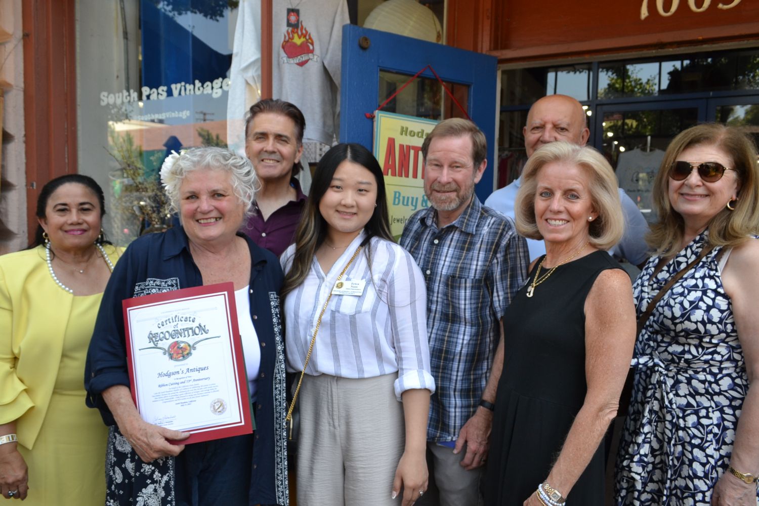| The South Pasadenan | South Pasadena News PHOTO: Alisa Hayashida | The South Pasadenan | City Councilmember Evelyn Zniemer, Peggy Hodgson, City Councilmember Michael Cacciotti, Erica Tam from Anthony Portantino's office, Mayor Jon Primuth, Abe Oheb, City Councilmember Janet Braun, Shanny Oheb.