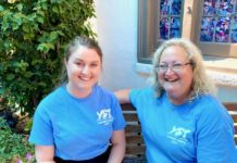 PHOTO: Alisa Hayashida | The South Pasadenan | Young Stars Theatre Artistic Directors, Miranda Miller and Gloria Bennett in the courtyard of Fremont Centre Theatre in South Pasadena.