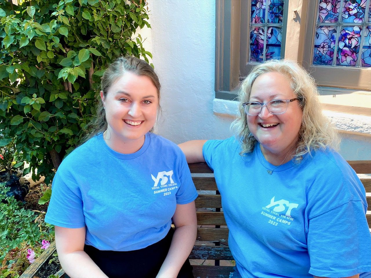 | The South Pasadenan | South Pasadena News PHOTO: Alisa Hayashida | The South Pasadenan | Young Stars Theatre Artistic Directors, Miranda Miller and Gloria Bennett in the courtyard of Fremont Centre Theatre in South Pasadena.