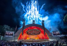Schumann & Schumann and the Tchaikovsky Spectacular with Fireworks at Hollywood Bowl PHOTO: Adam Latham | The South Pasadenan | Hollywood Bowl shell with fireworks.