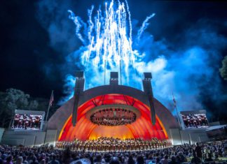 PHOTO: Adam Latham | The South Pasadenan | Hollywood Bowl shell with fireworks.