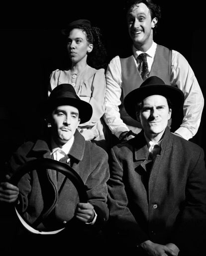 | The South Pasadenan | South Pasadena News PHOTO: provided by SPTW | The South Pasadenan | Destini Huston, Andrew Tippie, Jeremy Schaye, and Austin Hall in The 39 Steps at South Pasadena Theatre Workshop.