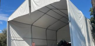 PHOTO: Sally Kilby | The South Pasadenan | The South Pasadena Tournament of Roses Tent for 2025
