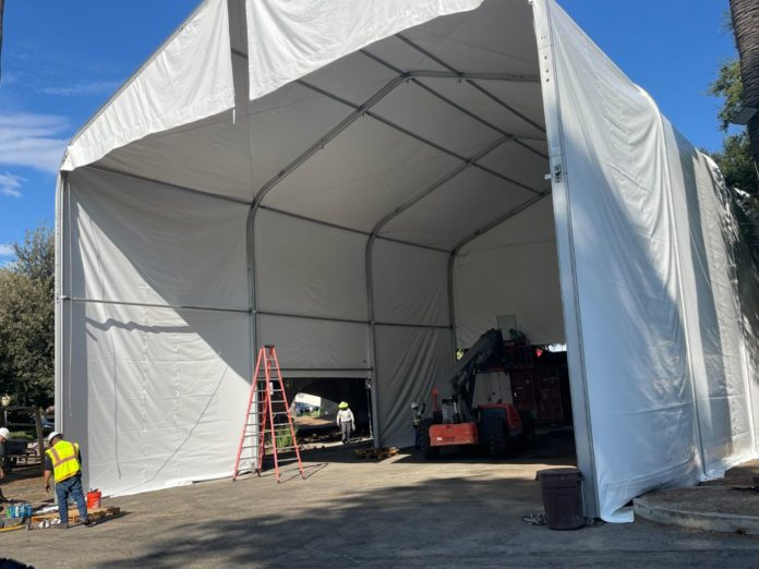PHOTO: Sally Kilby | The South Pasadenan | The South Pasadena Tournament of Roses Tent for 2025