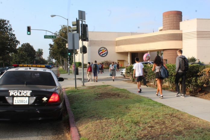 South Pasadena High School Police Present
