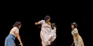 PHOTO: Craig Schwartz | The South Pasadenan | Kacie Rogers, Akilah A. Walker, and Mildred Marie Langford in "The Bluest Eye" on stage at A Noise Within.