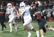 PHOTO: Henk Friezer | The South Pasadenan | South Pasadena picked up its second win of the season, getting past Crescenta Valley 29-23 in non-league football action Friday night.