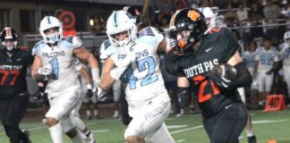 PHOTO: Henk Friezer | The South Pasadenan | South Pasadena picked up its second win of the season, getting past Crescenta Valley 29-23 in non-league football action Friday night.